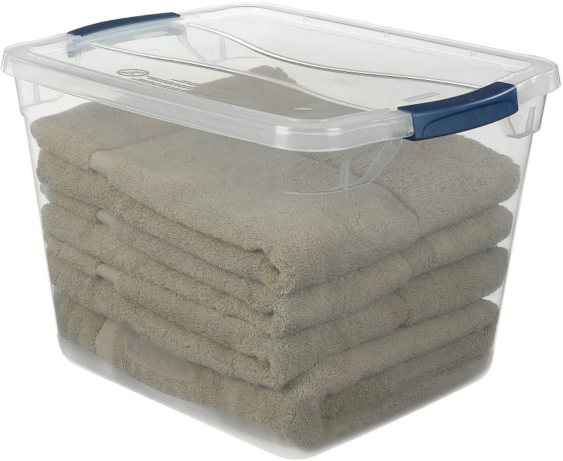 Rubbermaid® Cleverstore Storage Tote With Latching Lid, 30 Qt, 18-3/4" x 13-3/8" x 10-1/2", Clear - Image 6
