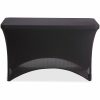 Iceberg Fabric Table Cover, 24" x 48", Black