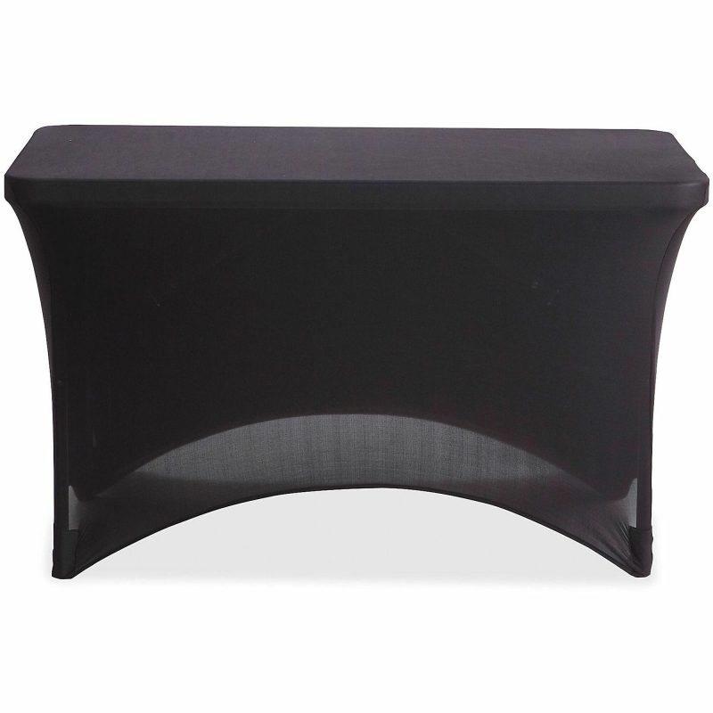 Iceberg Fabric Table Cover, 24" x 48", Black