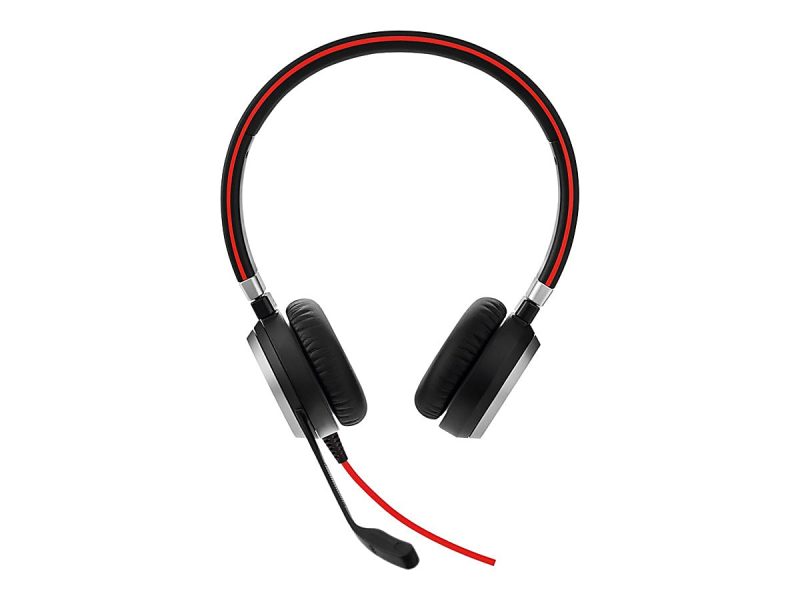 Jabra EVOLVE 40 UC SME Headset - Stereo - Mini-phone (3.5mm) - Wired - Over-the-head - Binaural - Supra-aural - Noise Canceling - Black - Image 3