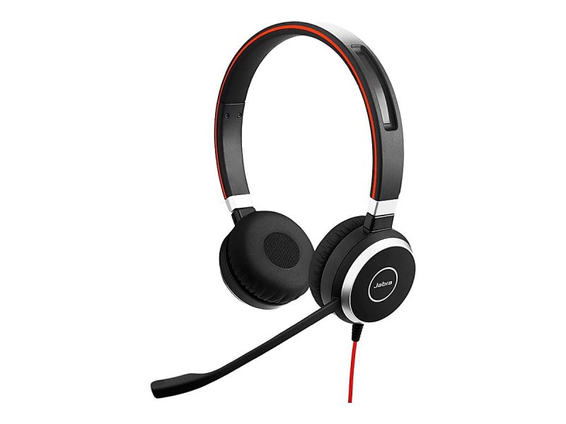 Jabra EVOLVE 40 UC SME Headset - Stereo - Mini-phone (3.5mm) - Wired - Over-the-head - Binaural - Supra-aural - Noise Canceling - Black - Image 4