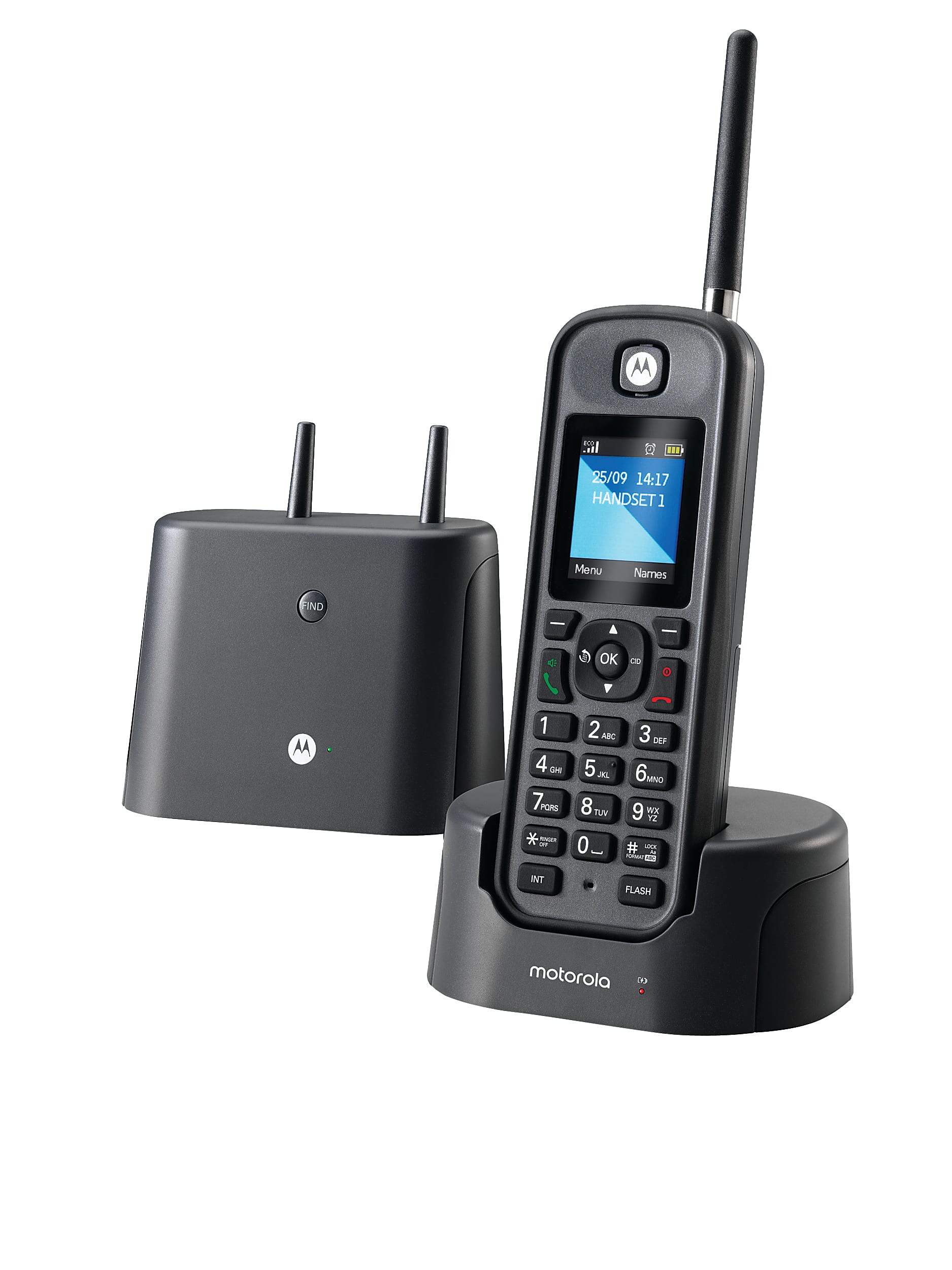 Motorola® O2 Series Digital Cordless Phone With Digital Answering Machine, MOTO-O211 - Image 2