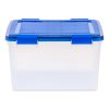 Iris Ultimate Weathertight Storage Boxes, 19-3/4”L x 16-3/16”W x 14-1/4”H, 46.6 Qt, Clear, Set Of 4 Boxes - Image 2