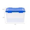 Iris Ultimate Weathertight Storage Boxes, 19-3/4”L x 16-3/16”W x 14-1/4”H, 46.6 Qt, Clear, Set Of 4 Boxes - Image 8
