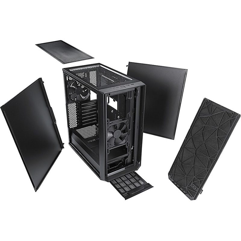 Fractal Design Meshify C Computer Case - Mid-tower - Black - Steel - 5 x Bay - 2 x 4.72" x Fan(s) Installed - ATX, Micro ATX, ITX Motherboard Supported - 7 x Fan(s) Supported - 3 x Internal 2.5" Bay - 2 x Internal 2.5"/3.5" Bay(s) - 7x Slot(s) - Image 6
