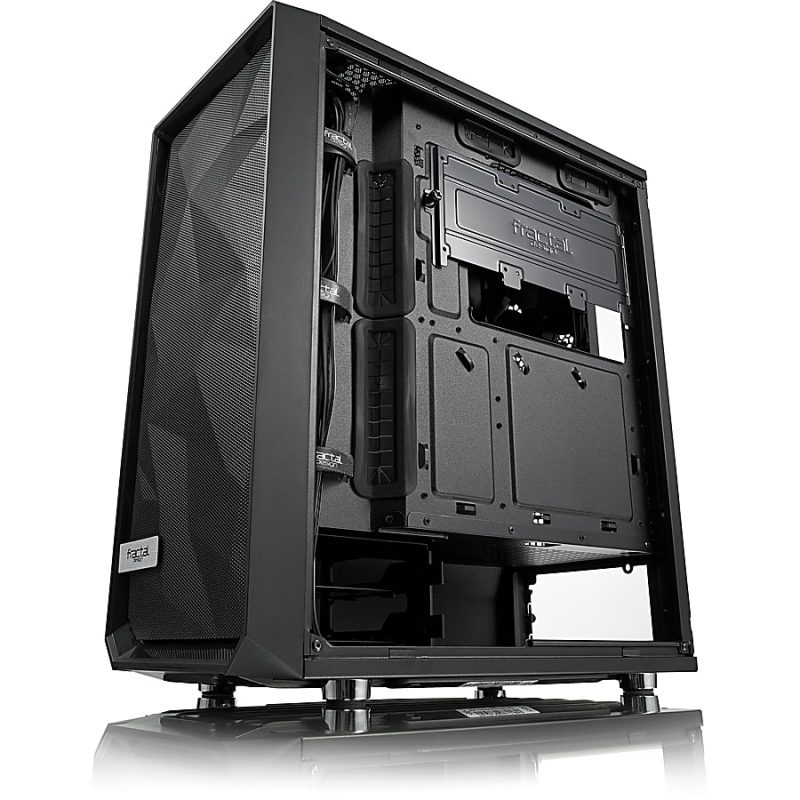 Fractal Design Meshify C Computer Case - Mid-tower - Black - Steel - 5 x Bay - 2 x 4.72" x Fan(s) Installed - ATX, Micro ATX, ITX Motherboard Supported - 7 x Fan(s) Supported - 3 x Internal 2.5" Bay - 2 x Internal 2.5"/3.5" Bay(s) - 7x Slot(s) - Image 9