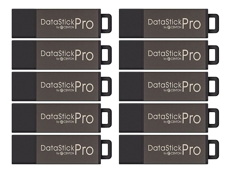 Centon DataStick Pro USB 2.0 Flash Drives, 16GB, Gray, Pack Of 10 Flash Drives - Image 3