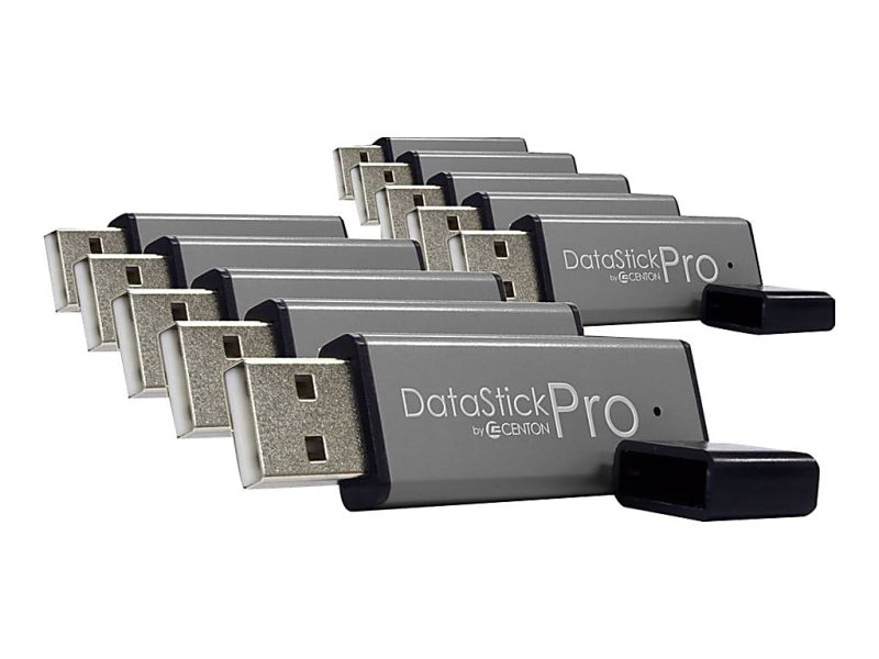 Centon DataStick Pro USB 2.0 Flash Drives, 16GB, Gray, Pack Of 10 Flash Drives - Image 4