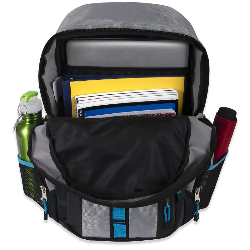 Mountain Edge Multi-Pocket Daisy Chain Backpack With 17" Laptop Sleeve, Gray - Image 3