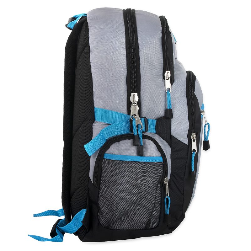 Mountain Edge Multi-Pocket Daisy Chain Backpack With 17" Laptop Sleeve, Gray - Image 4