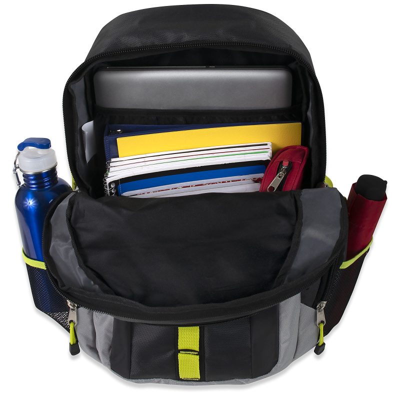 Mountain Edge Multi-Pocket Daisy Chain Backpack With 17" Laptop Sleeve, Dark Gray - Image 3