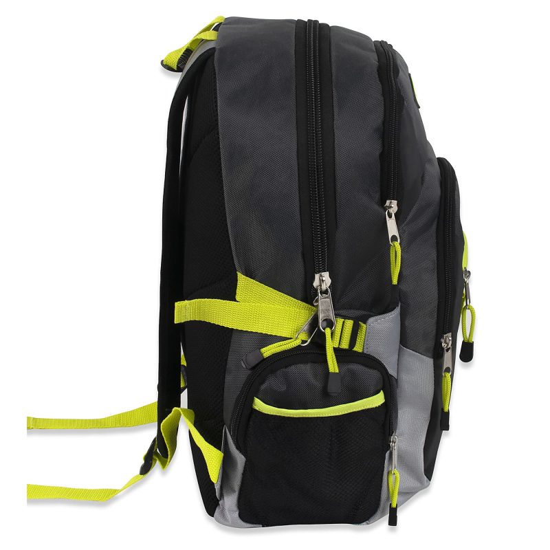 Mountain Edge Multi-Pocket Daisy Chain Backpack With 17" Laptop Sleeve, Dark Gray - Image 4