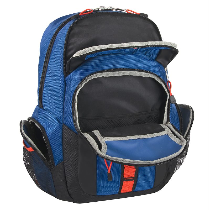 Mountain Edge Multi-Pocket Daisy Chain Backpack With 17" Laptop Sleeve, Blue - Image 3