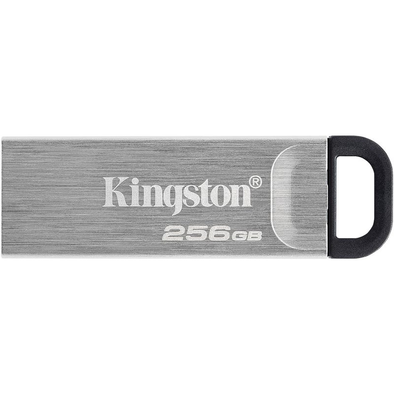 Kingston DataTraveler Kyson 256GB USB 3.2 (Gen 1) Type A Flash Drive - 256 GB - USB 3.2 (Gen 1) Type A - 200 MB/s Read Speed - 60 MB/s Write Speed - Silver - 5 Year Warranty - 1 Piece - Image 2