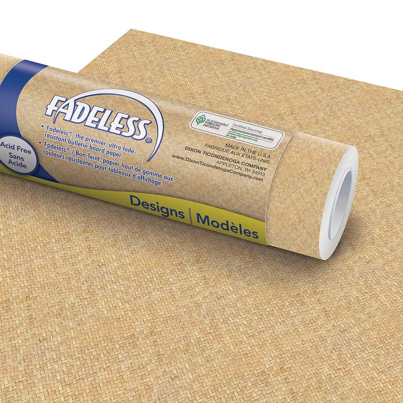 Pacon® Fadeless Bulletin Board Art Paper, 48" x 12', Lite Blue, Pack Of 4 Rolls - Wicker