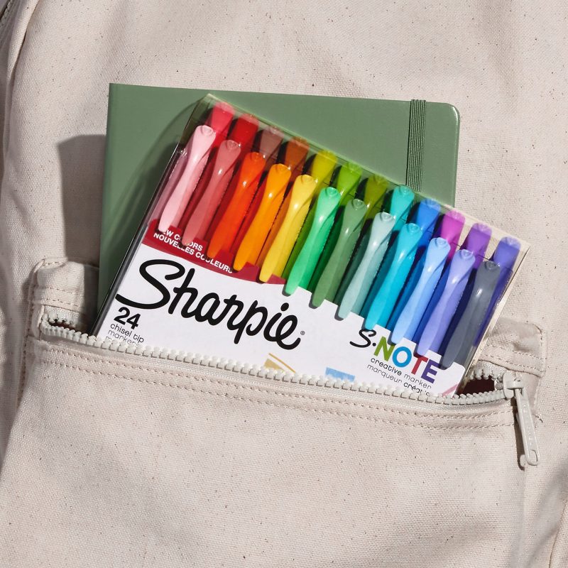 Sharpie® S-Note Highlighters, Chisel Tip, Assorted Colors, Pack Of 24 Highlighters - Image 8