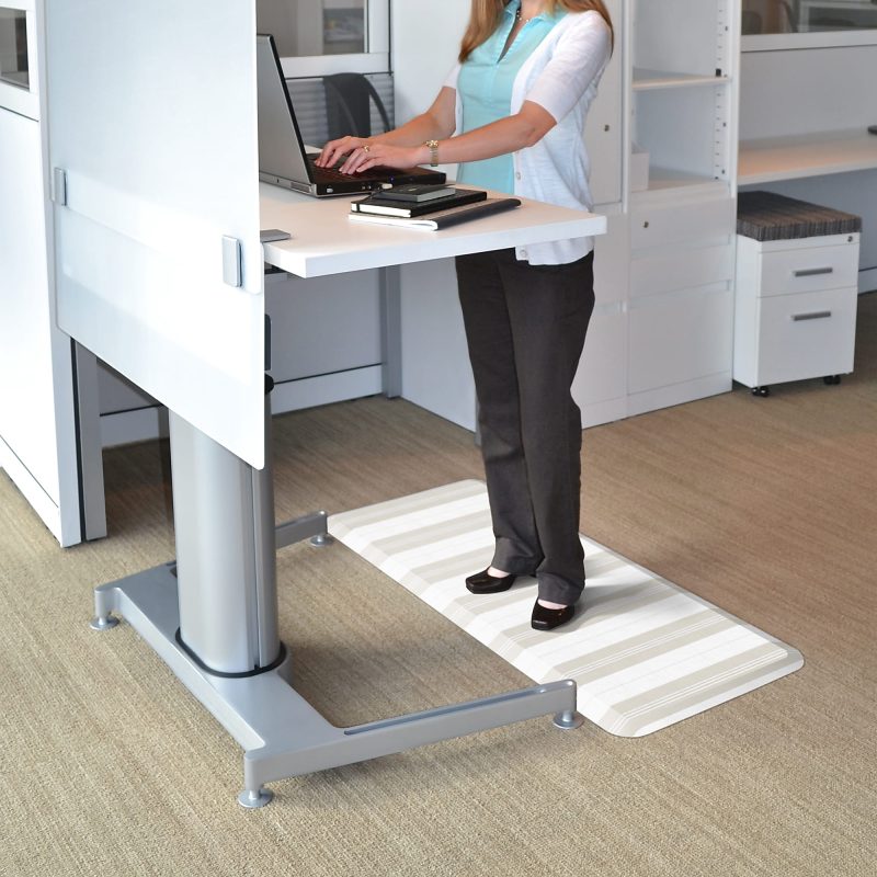 GelPro Designer Comfort Polyurethane Anti-Fatigue Mat For Hard Floors, 20” x 48”, Taylor Khaki - Image 2