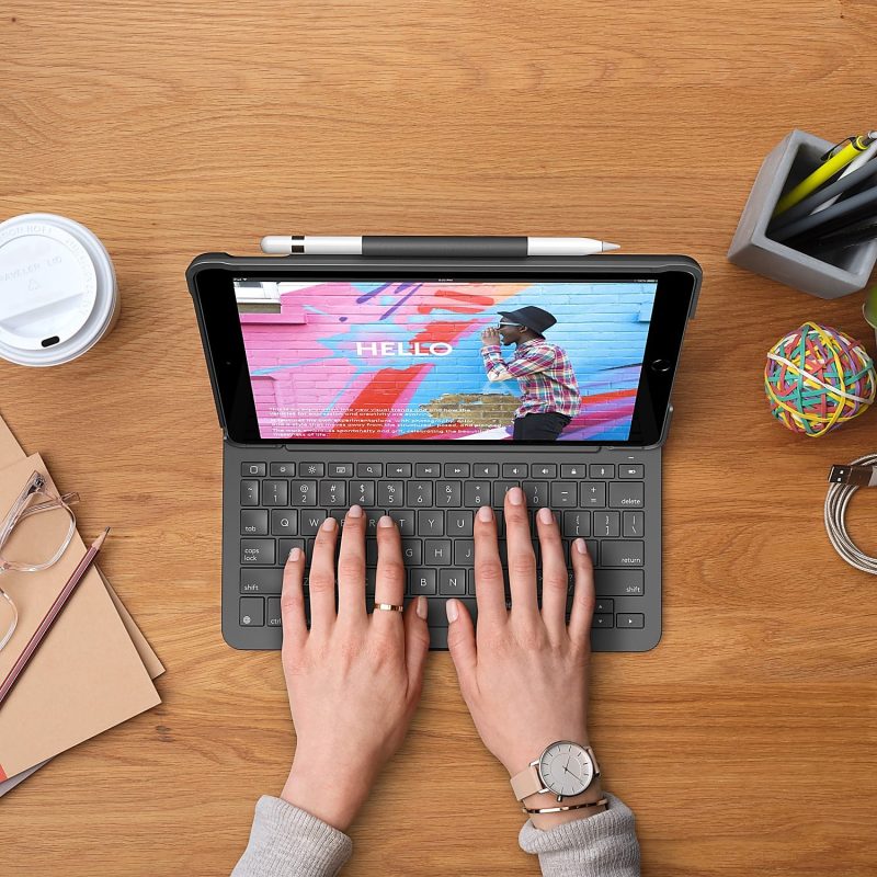 Logitech® Slim Folio Keyboard Case, Graphite - Image 9