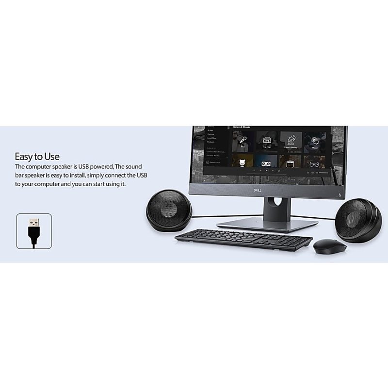 Adesso Xtream S4 USB-Powered Desktop Computer Speaker with Dynamic Sound - 5W x 2 - Works with Zoom, Microsoft Team, Skype, Webex and Google Meet - Image 4