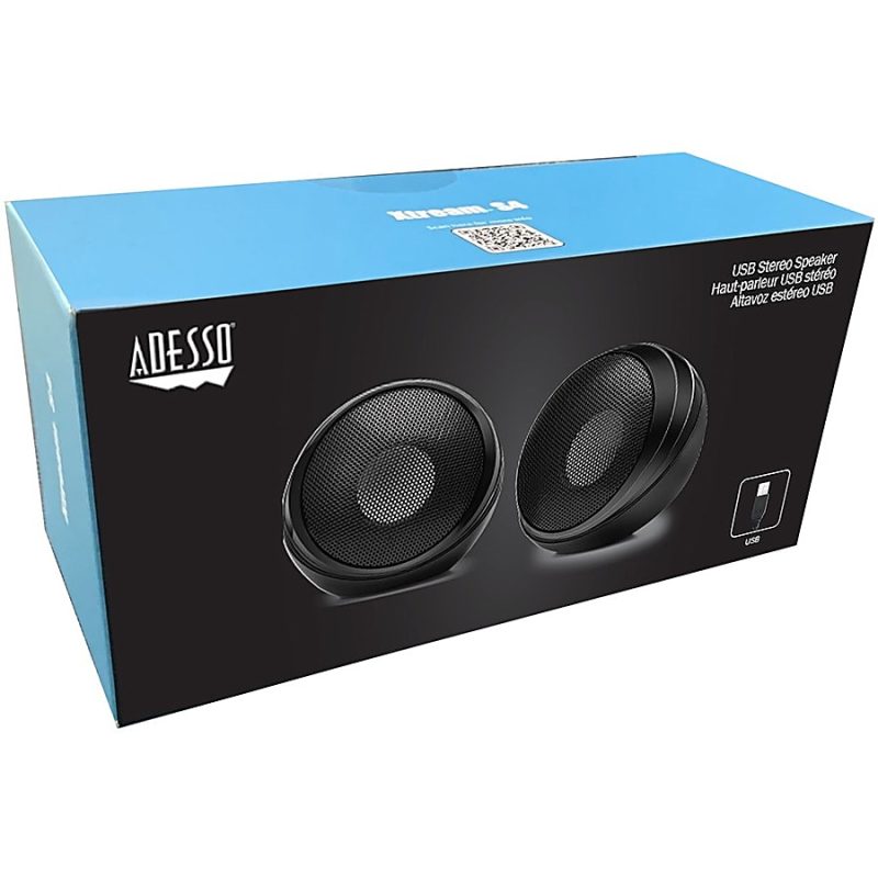 Adesso Xtream S4 USB-Powered Desktop Computer Speaker with Dynamic Sound - 5W x 2 - Works with Zoom, Microsoft Team, Skype, Webex and Google Meet - Image 6