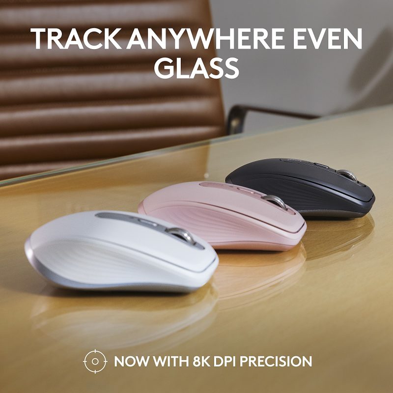 Logitech® MX Anywhere 3S Compact Wireless Mouse, 61% Recycled, Pale Gray, 910-006926 - Image 2