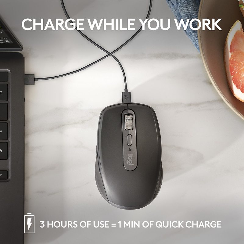 Logitech® MX Anywhere 3S Compact Wireless Mouse, 61% Recycled, Pale Gray, 910-006926 - Image 7