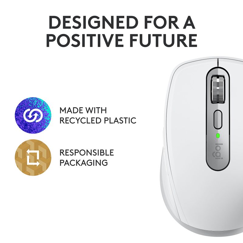 Logitech® MX Anywhere 3S Compact Wireless Mouse, 61% Recycled, Pale Gray, 910-006926 - Image 10