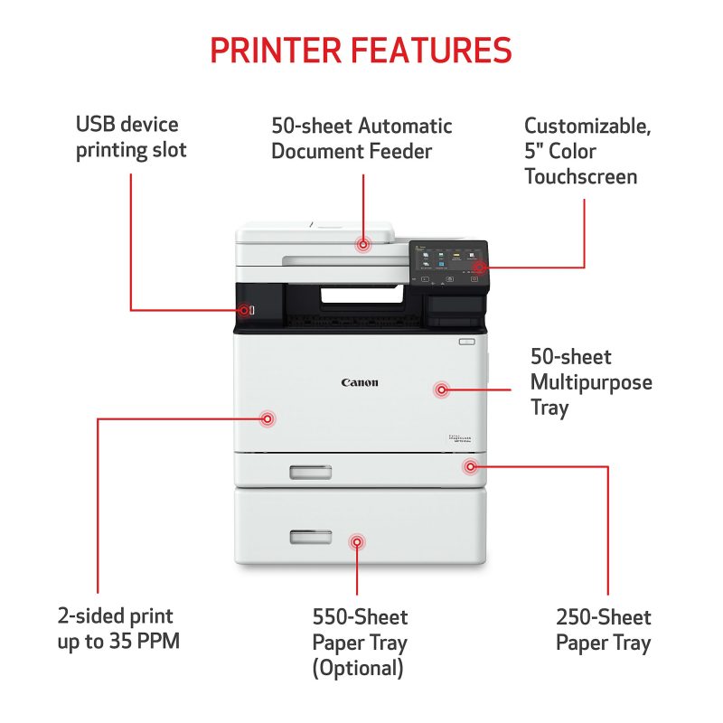 Canon® imageCLASS® MF751Cdw Wireless Laser All-In-One Color Printer - Image 3