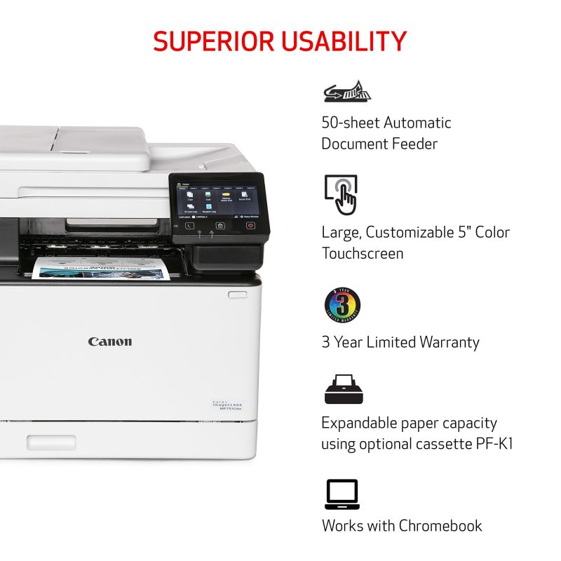 Canon® imageCLASS® MF751Cdw Wireless Laser All-In-One Color Printer - Image 6