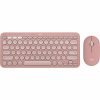 Logitech Pebble 2 Combo, Wireless Keyboard and Mouse, Quiet and Portable, Customizable, Logi Bolt, Tonal Rose - USB Type A Wireless Bluetooth Keyboard - Tonal Rose - USB Type A Wireless Bluetooth Mouse - Optical - 4000 dpi - 3 Button - Scroll Wheel