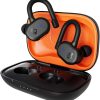 Skullcandy Push Active In-Ear True Wireless Headphones, Black/Orange