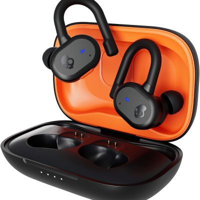 Skullcandy Push Active In-Ear True Wireless Headphones, Black/Orange