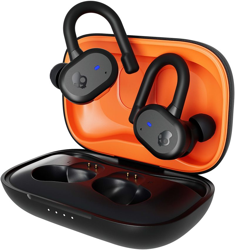 Skullcandy Push Active In-Ear True Wireless Headphones, Black/Orange
