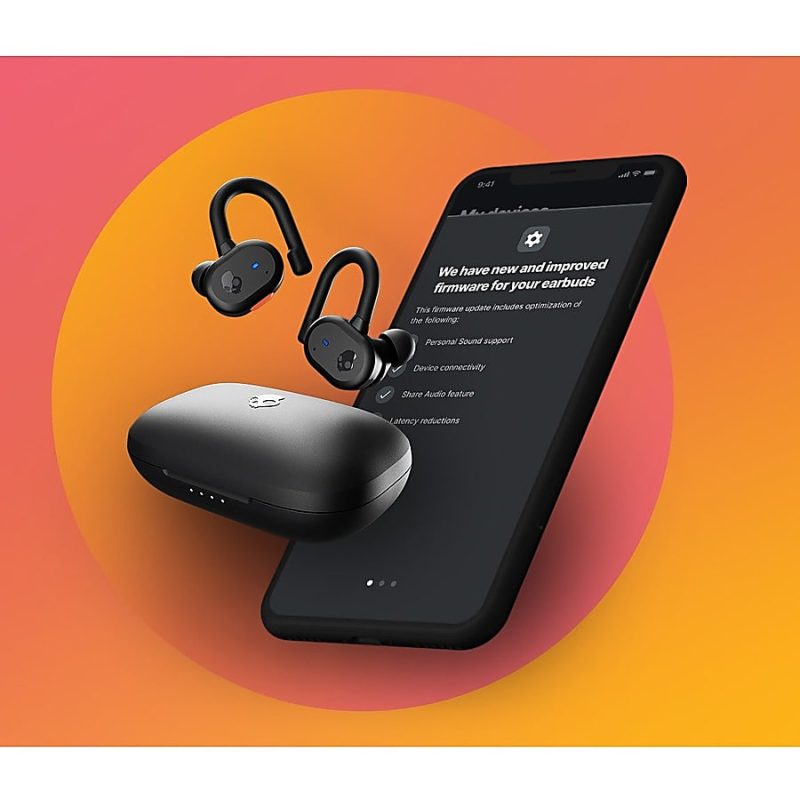 Skullcandy Push Active In-Ear True Wireless Headphones, Black/Orange - Image 6