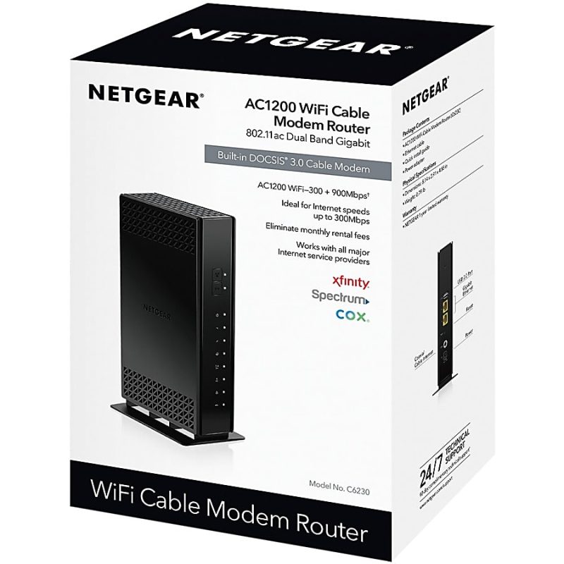 NETGEAR AC1200 Nighthawk WiFi 6 Cable Modem Router, C6230 - Image 5