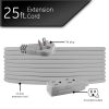 GE 3 Outlet Extension Cord, 25' Long Cord, Flat Plug, Gray, 43025 - Image 4