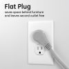 GE 3 Outlet Extension Cord, 25' Long Cord, Flat Plug, Gray, 43025 - Image 7