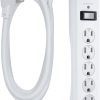 GE 6-Outlet Surge Protector, 10' Cord, White - Image 2