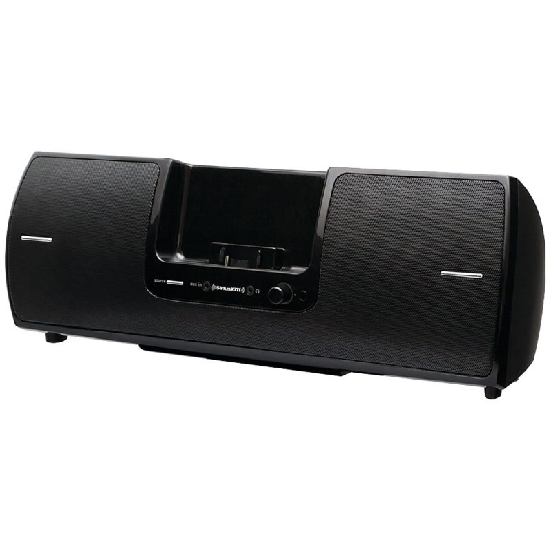 SiriusXM SXSD2 Dock & Play Radio Boombox, 7"H x 19"W x 8-1/2"D, Black - Image 2