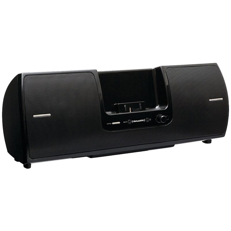 SiriusXM SXSD2 Dock & Play Radio Boombox, 7"H x 19"W x 8-1/2"D, Black - Image 3