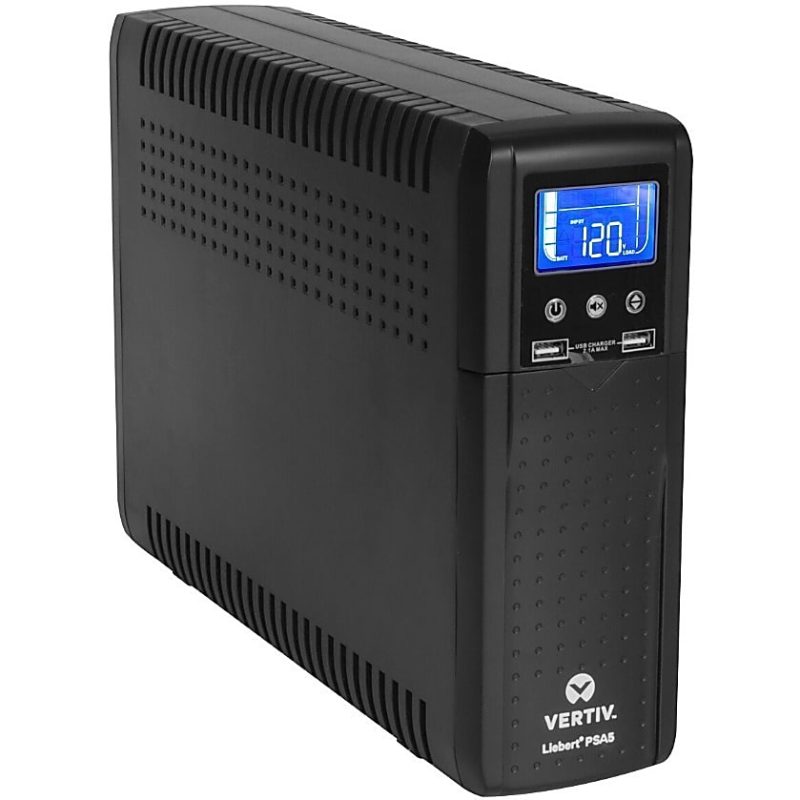 Vertiv Liebert PSA5 UPS - 1500VA/900W 120V | Line Interactive AVR Tower UPS - Battery Backup and Surge Protection | 10 Total Outlets | 2 USB Charging Port | LCD Panel | 3-Year Warranty | Energy Star Certified - Image 3
