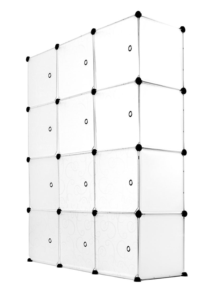 Mount-It! Work-It WI-40 Modular Cube Storage, Large Size, Black, Set Of 12 Cubes