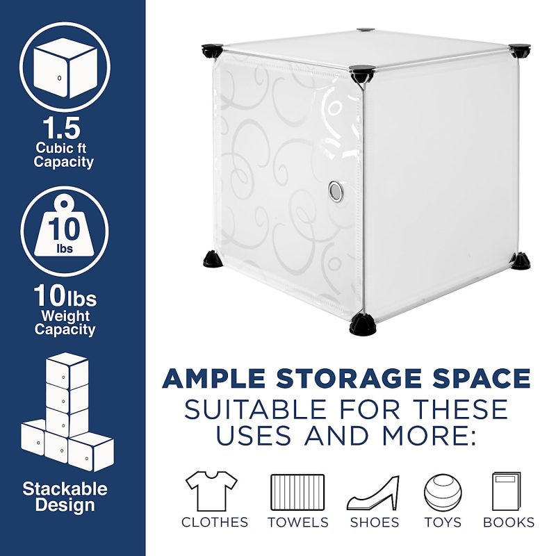 Mount-It! Work-It WI-40 Modular Cube Storage, Large Size, Black, Set Of 12 Cubes - Image 3