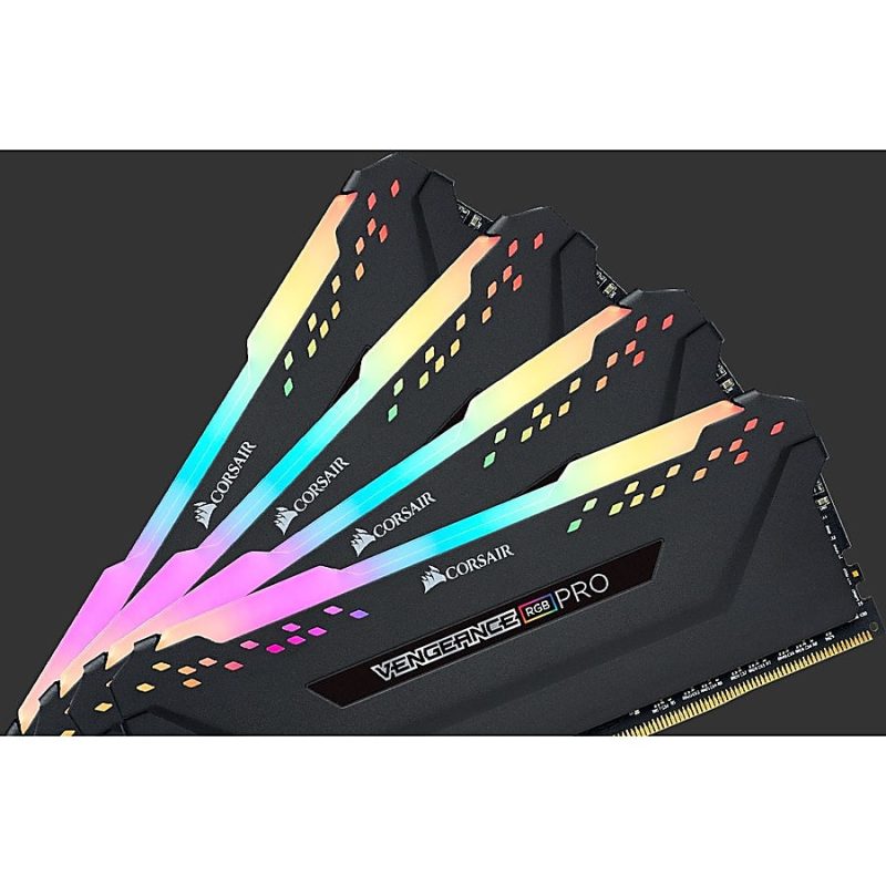 Corsair VENGEANCE RGB PRO 128GB DDR4 SDRAM Memory Module Kit - For Motherboard - 128 GB (4 x 32GB) - DDR4-3600/PC4-28800 DDR4 SDRAM - 3600 MHz - CL18 - 1.35 V - Non-ECC - 288-pin - DIMM - Image 2