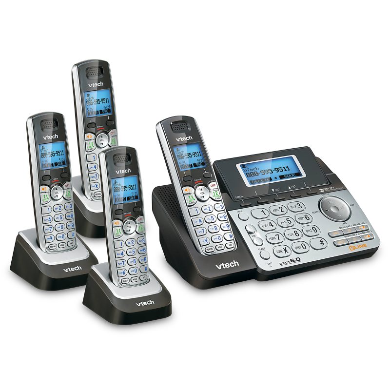 VTech® DS6151 2-Line 4 Handset DECT 6.0 Expandable Cordless Phone Bundle with Digital Answering System - Image 2