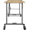 Cosco Smartfold Portable Work Desk Table - Four Leg Base - 4 Legs - 400 lb Capacity x 14.50" Table Top Width x 25.51" Table Top Depth - 55.25" Height - Gray - Steel - Hardwood Top Material - 1 Each - Image 4