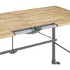 Cosco Smartfold Portable Work Desk Table - Four Leg Base - 4 Legs - 400 lb Capacity x 14.50" Table Top Width x 25.51" Table Top Depth - 55.25" Height - Gray - Steel - Hardwood Top Material - 1 Each - Image 12