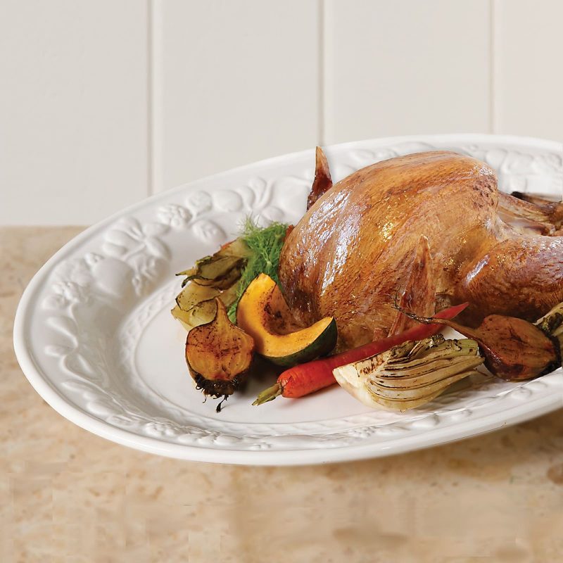 Gibson Home Fruitful Platter, 18-3/4", White - Image 2