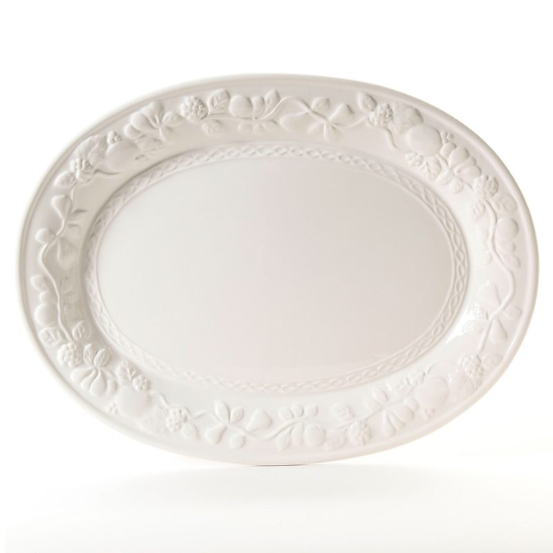 Gibson Home Fruitful Platter, 18-3/4", White - Image 3