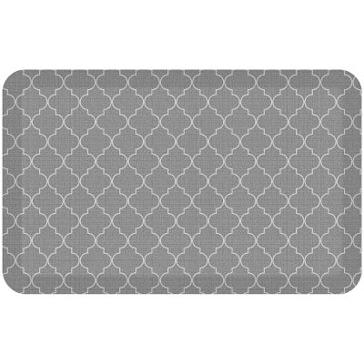 GelPro Designer Comfort Polyurethane Anti-Fatigue Mat For Hard Floors, 20” x 32”, Trellis Gray